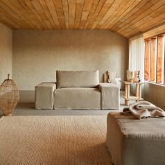 Nils - Sillón modular de lino natural