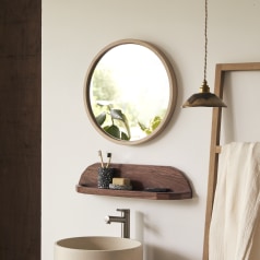 Fanie - Oak mirror 50x50 cm