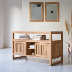 Colonial - Aufbewahrungsmöbel aus massivem Teakholz, 120 cm