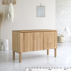 Jill - Aufbewahrungsmöbel aus massivem Teakholz, 120 cm