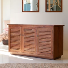 Loggia - Mueble de almacenaje de acacia maciza 130 cm