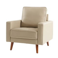 Maverick - Armchair Mid-Century Armchair in Genuine Leather