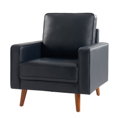 Maverick - Armchair Mid-Century Armchair in Genuine Leather