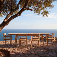 Vadim - 6-seater garden furniture set in solid teak