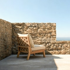 Jasmée - Sillón de jardín de teca maciza