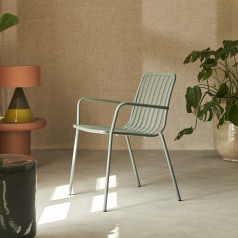 Gaby - Fauteuil in groen metaal