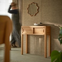 Anton - Flurkonsole aus Massivteak 80 cm T. 25 cm
