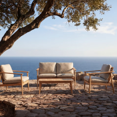 Daniela - Set di mobili da giardino in acacia massello 4 posti