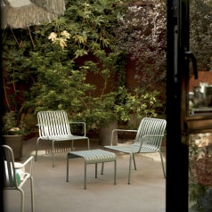 Gaby - 2-seater green metal lounge set