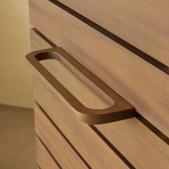 Arthur - Toallero modular de caoba maciza 30 cm
