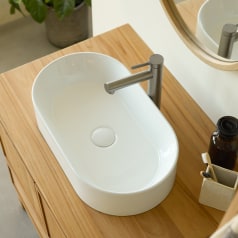 Maya - Lavabo ovale in ceramica l. 52,5 cm