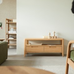 Arto - Mobile TV in rovere massello 100 cm