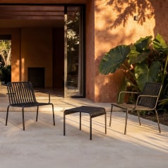 Gaby - Salon de jardin 2 places en métal black