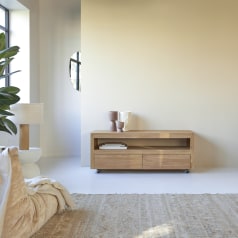 Anoa - Mueble para TV de teca maciza de 140 cm