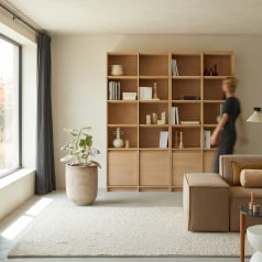 Aliette - Doppelbücherregal aus Massivholz