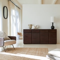 Eva - Buffet in legno di mogano massello 200 cm