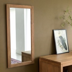 Bahya - Hallway mirror in teak 100x50 cm