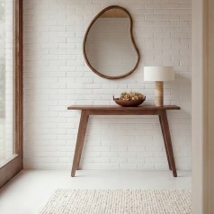 Esmée - Console d'entrée en noyer massif