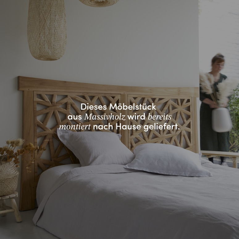 Gentong - Kopfteil aus massivem Teakholz 210 cm