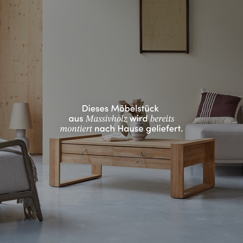 Minimalys - Couchtisch aus massivem Teakholz