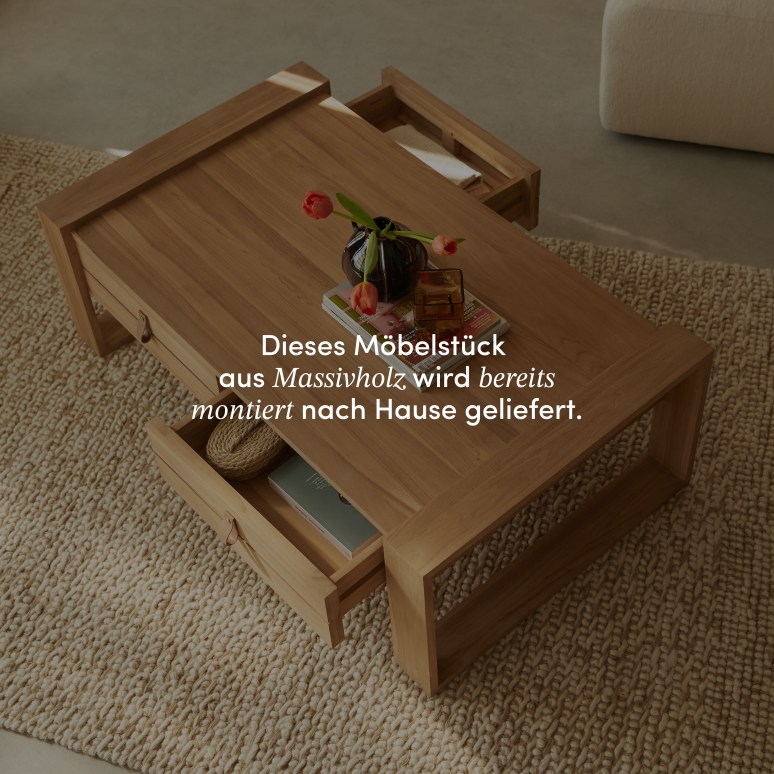 Minimalys - Couchtisch aus massivem Teakholz