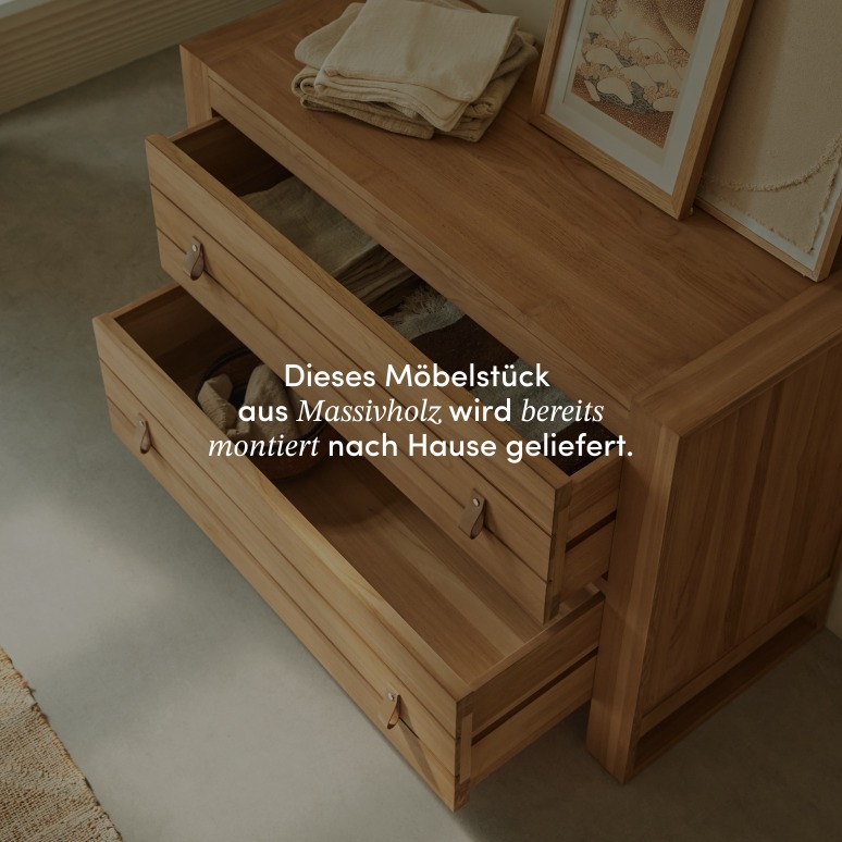 Minimalys - Kommode aus massivem Teakholz