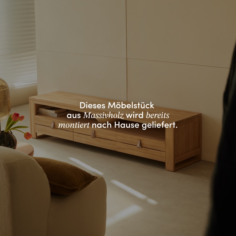 Minimalys - TV Schrank aus massivem Teakholz 170 cm