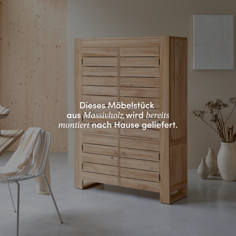 Minimalys - Anrichte aus massivem Teakholz 110 cm