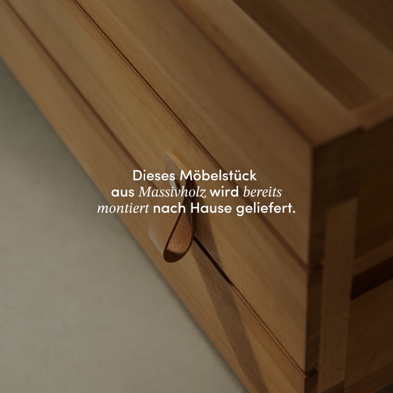 Minimalys - Kleiderschrank mit Kleiderstange aus massivem Teak
