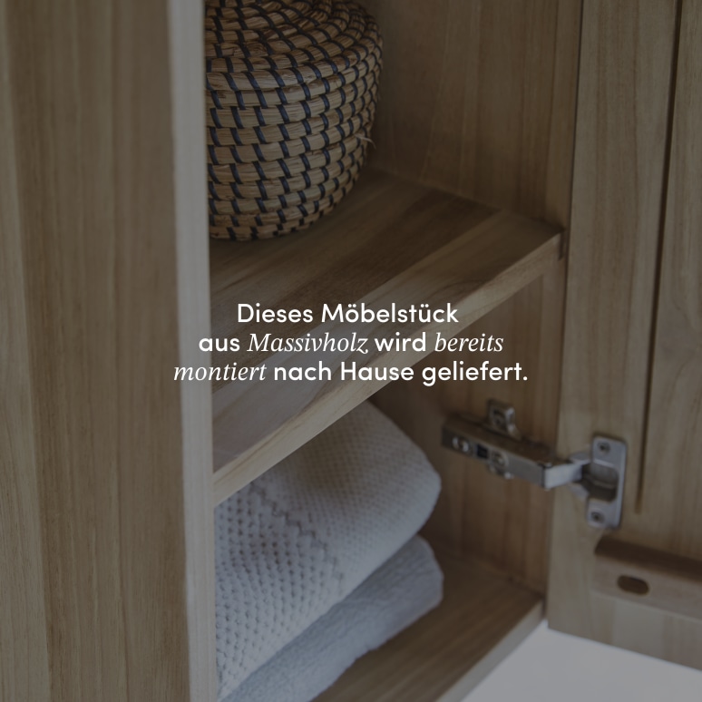 Typo - Hochschrank aus massivem Teakholz