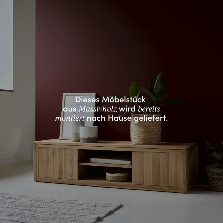 Basil - TV Schrank aus massivem Teak 140cm