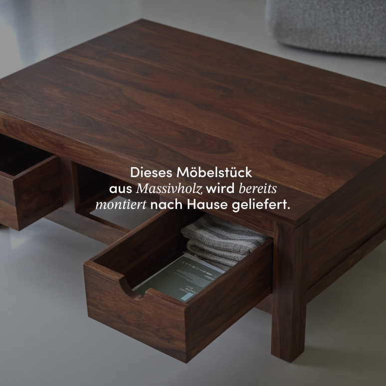 Oliver - Couchtisch aus massivem Palisanderholz