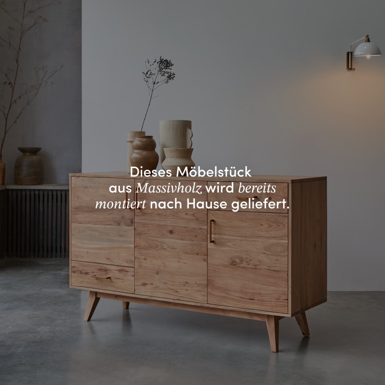 Oslo - Buffet aus massivem Akazienholz 150 cm