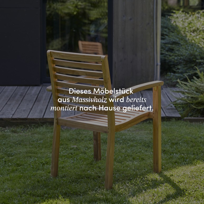 Andria - Garten Lehnstuhl aus massivem Teakholz