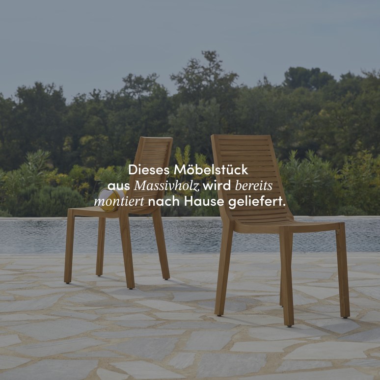 Teo - Gartenstuhl aus massivem Teakholz