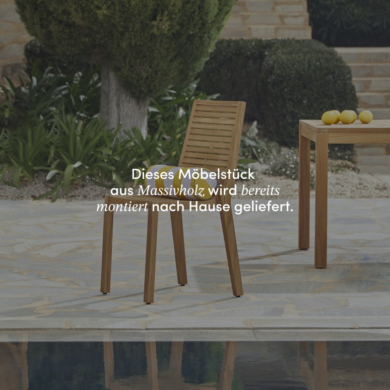 Teo - Gartenmöbel-Set aus massivem Teakholz, 6-Sitzer