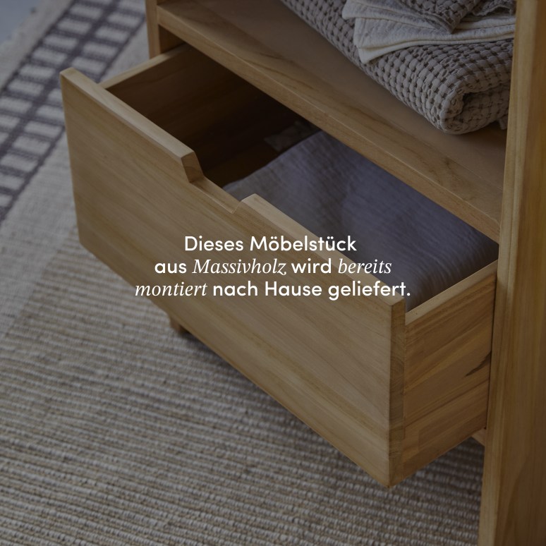 Kwarto - Waschtischunterschrank aus massivem Teakholz 60 cm