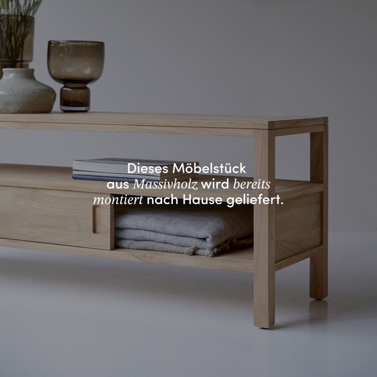 Anton - TV Schrank aus massivem Teakholz 130 cm