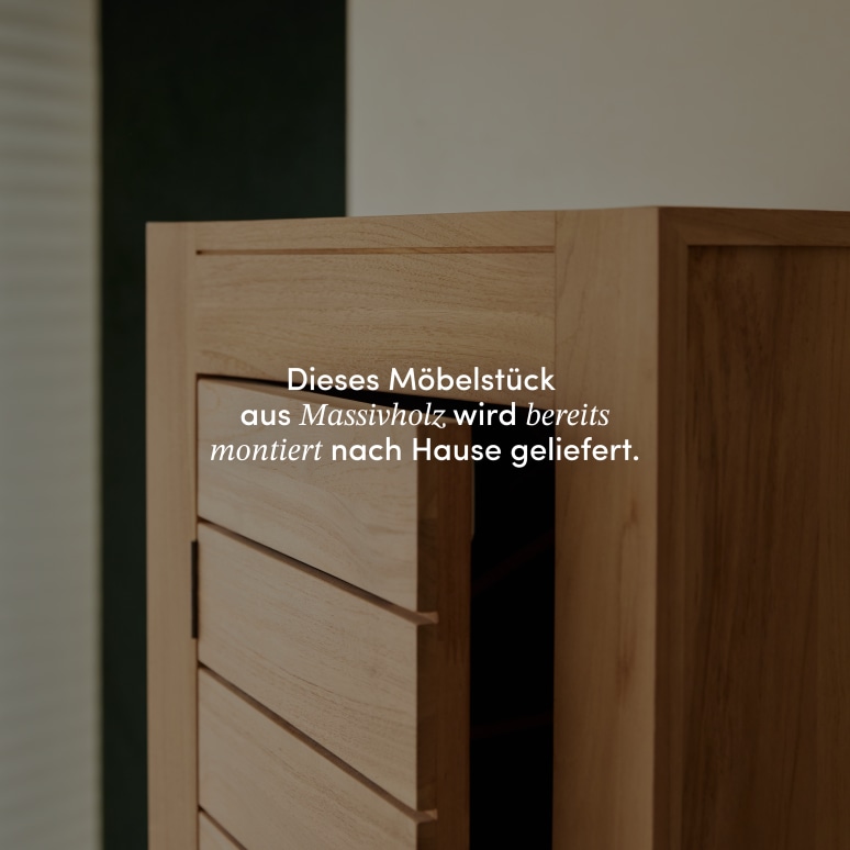 Minimalys - Schmaler Esszimmerschrank aus massivem Teakholz