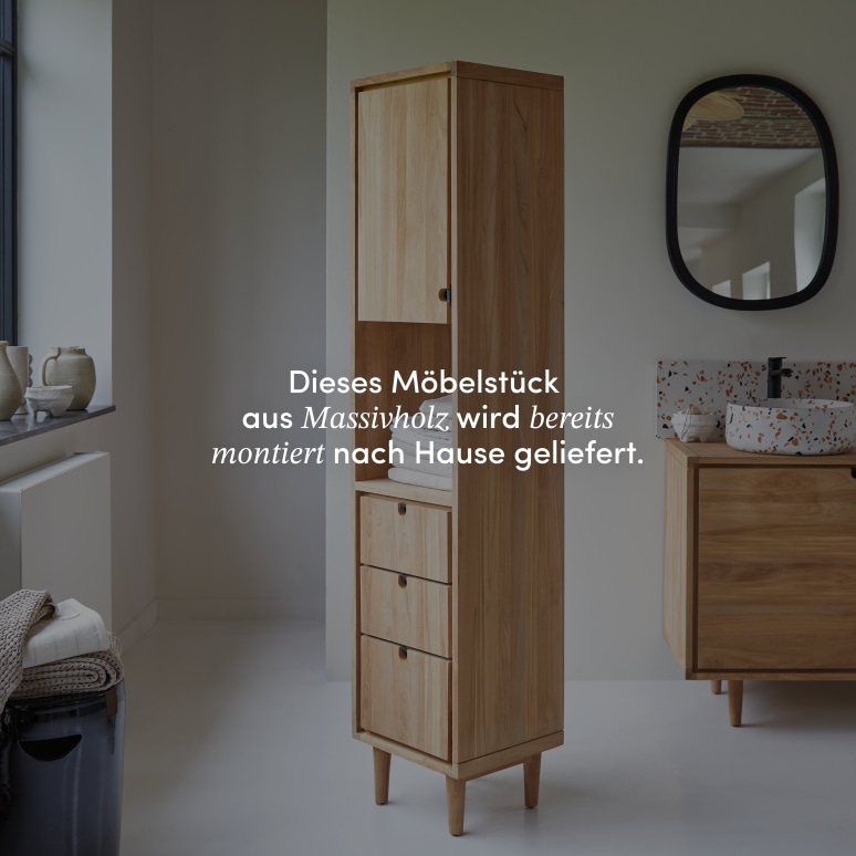 Jonàk - Hochschrank aus massivem Teakholz