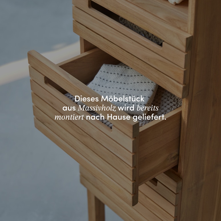 Slats - Hochschrank aus massivem Teakholz