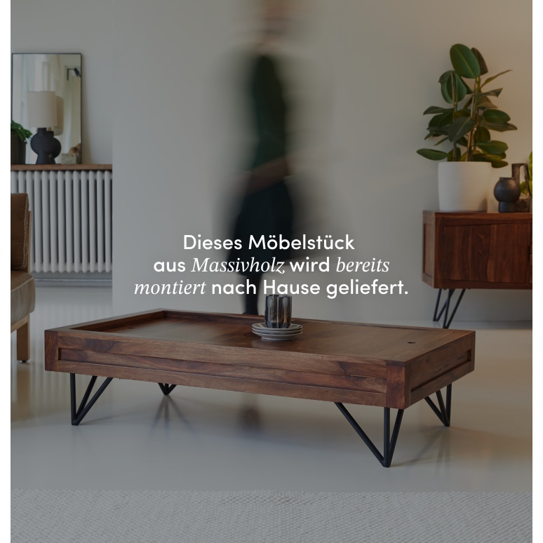 Bonnie - Couchtisch mit Stauraum aus massivem Palisanderholz