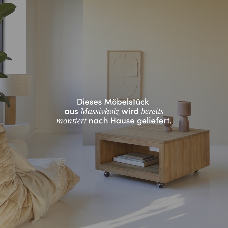 Anoa - Quadratischer Couchtisch aus massivem Teakholz