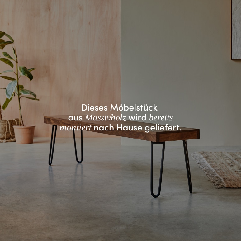 Helga - Bank aus massivem Palisanderholz 180 cm