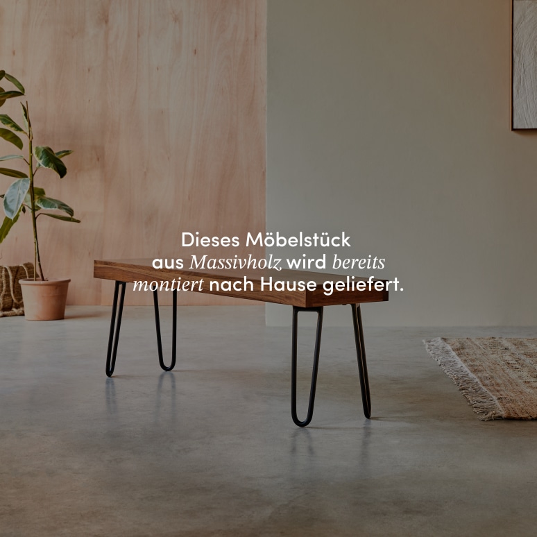 Helga - Bank aus massivem Palisanderholz 135 cm