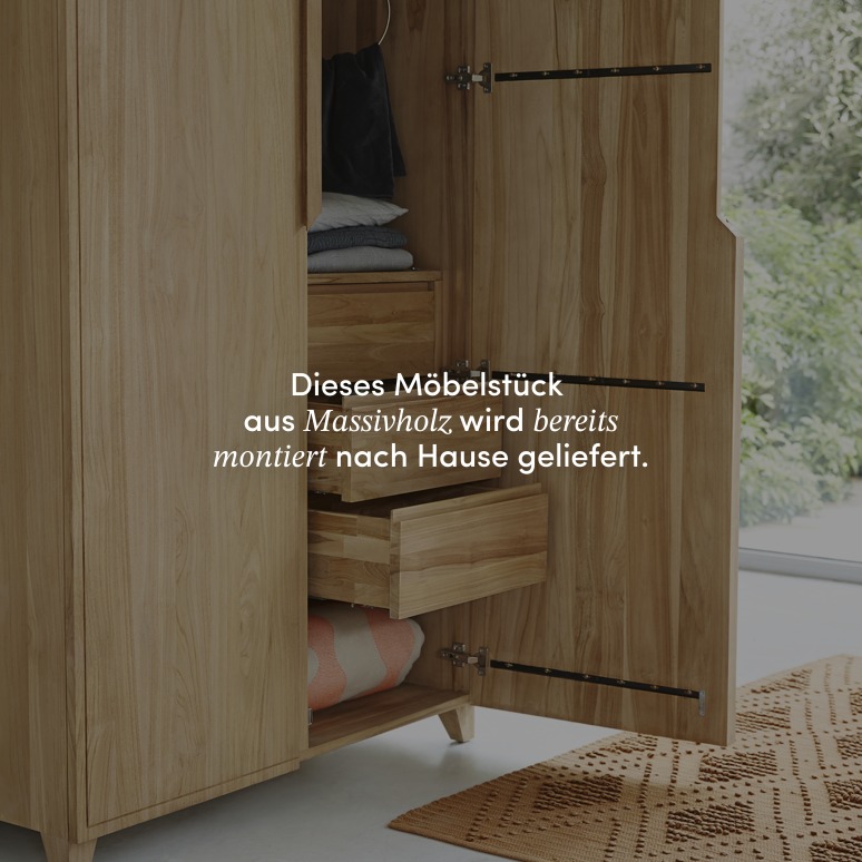 Greta - Schrank aus massivem Teakholz