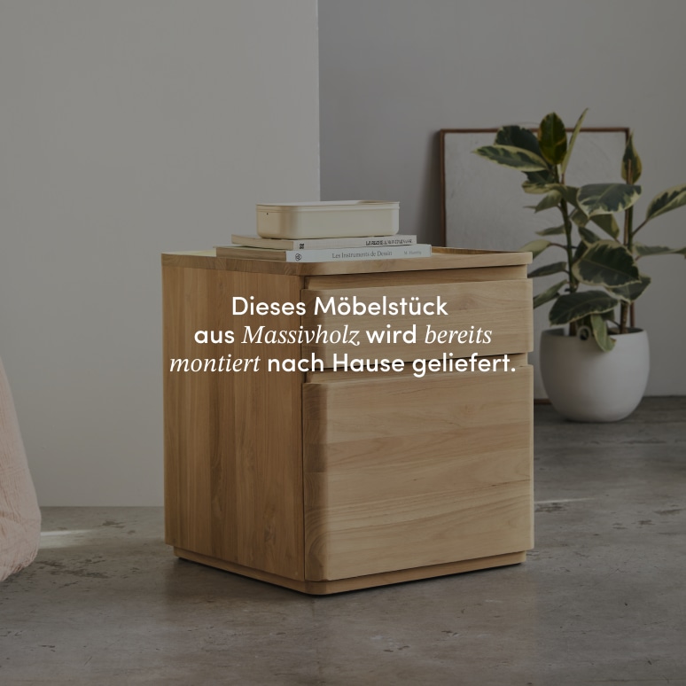 Nino - Nachttisch aus massivem Teakholz