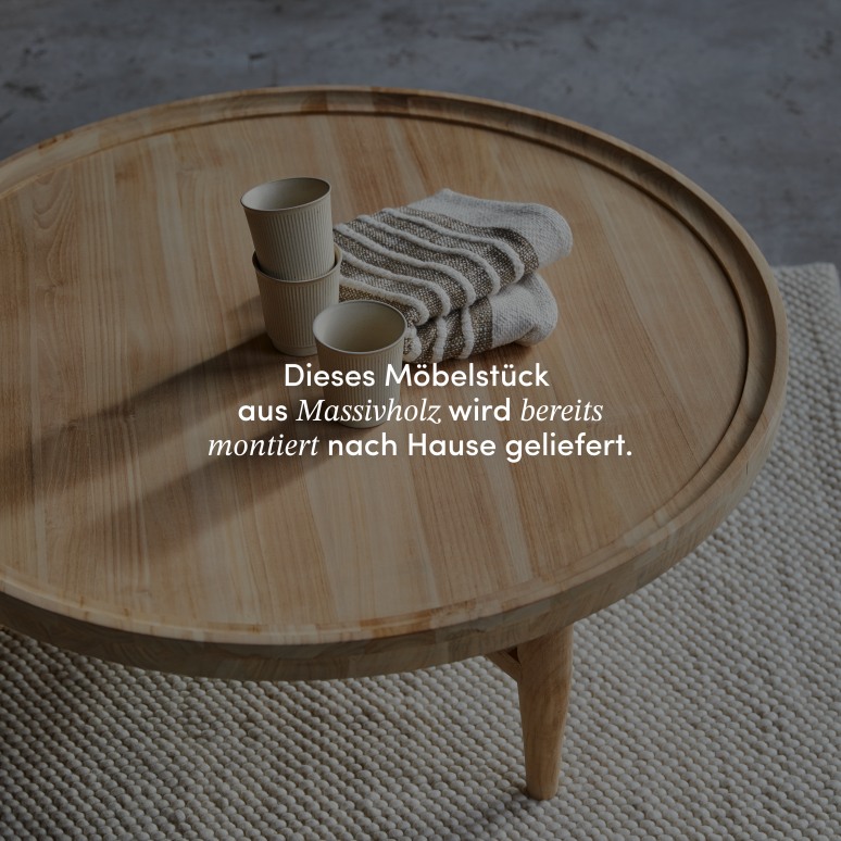 Milla - Couchtisch aus massivem Teakholz