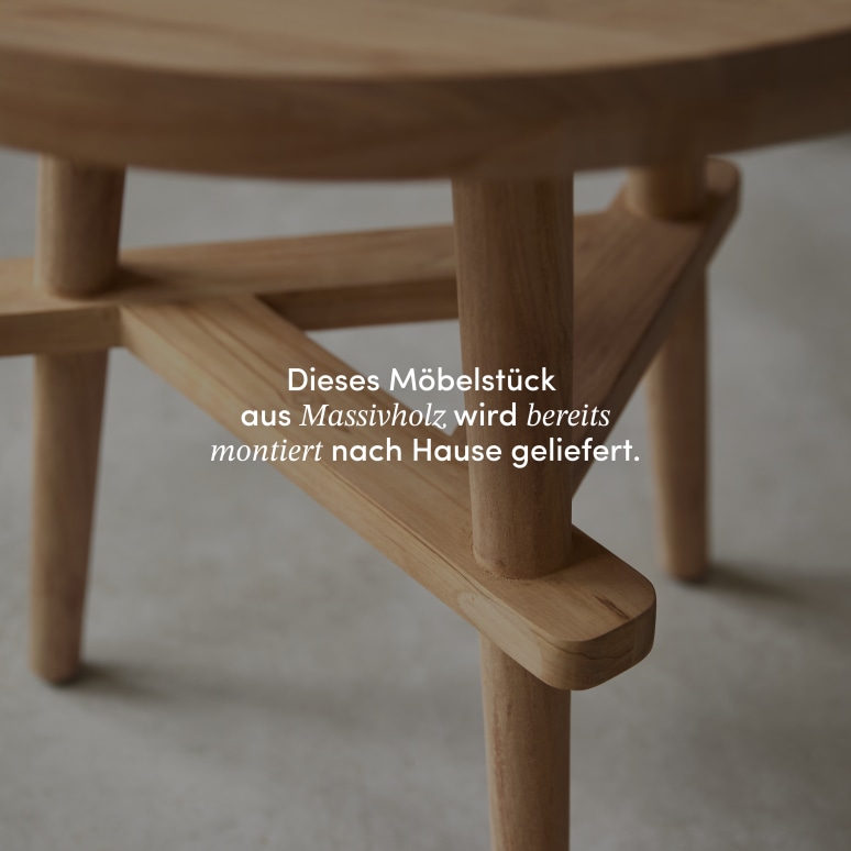 Paola - Beistelltisch aus massivem Teakholz