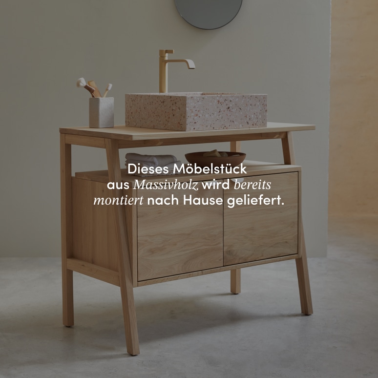 Pola - Waschtischunterschrank aus massiver Eiche 90 cm